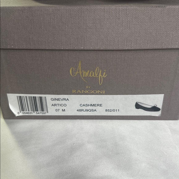 NEW AMALFI Ginevra Cashmere Pink Ballet Flats Women’s 7 Made in Italy - Picture 4 of 7